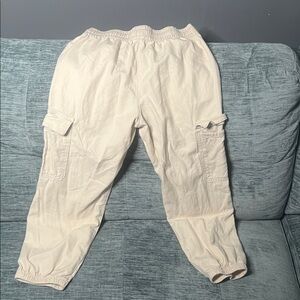 Cream Cargo Pants